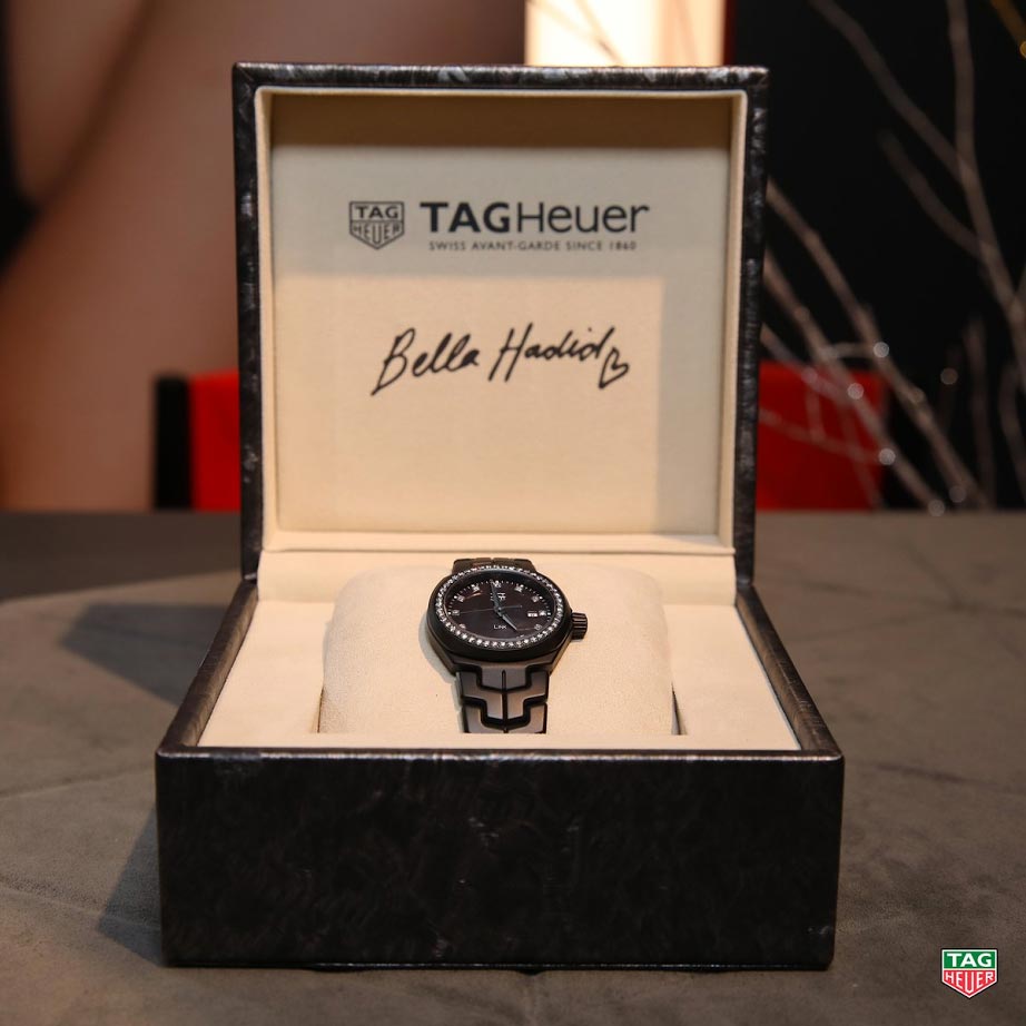 Brand Ambassador and Supermodel Bella Hadid at a Tagheuer