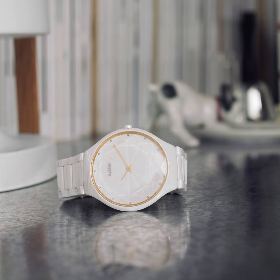 Rado true discount thinline white ceramic