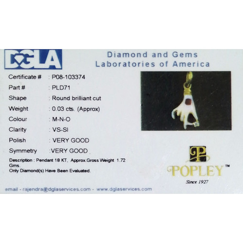 Natural Diamond Ids Pendant DID2056