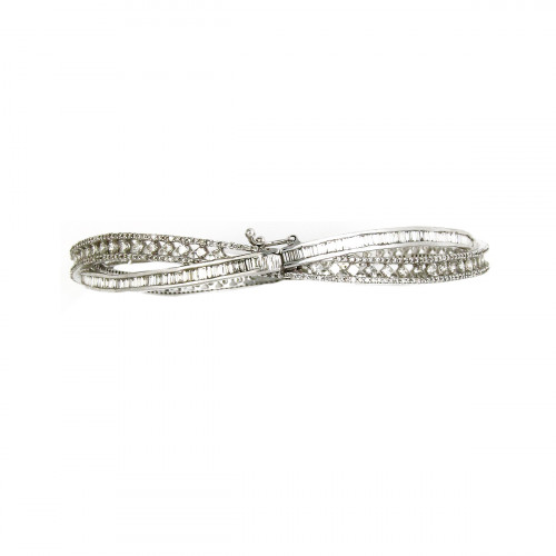 Natural Diamond Ice Cubes Bangle ICE373