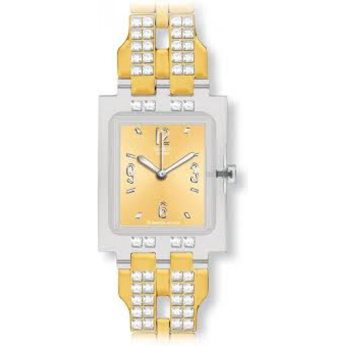 Swatch Analog Gold Dial Women's Watch - SUBM112G