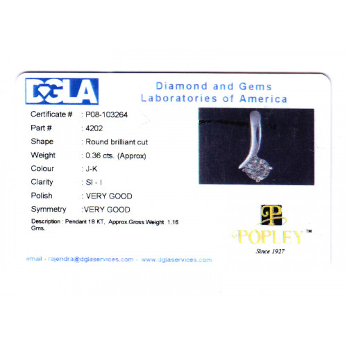 Natural Diamond Ids Pendant DID2136