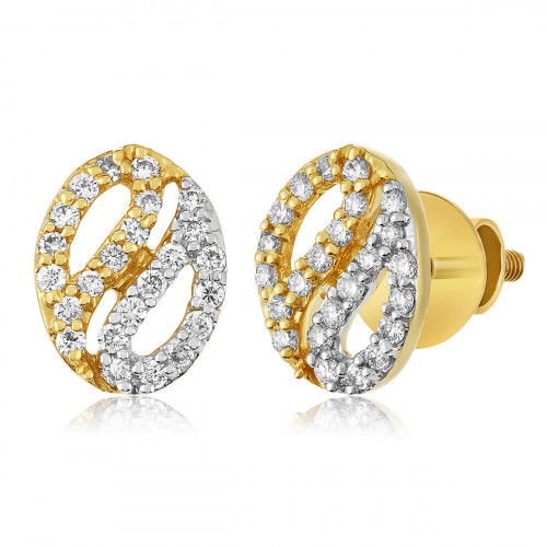 VFM 14K Yellow Gold Diamonds Earring - VFM450