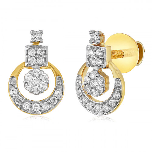 VFM 14K Yellow Gold Diamonds Earring - VFM432