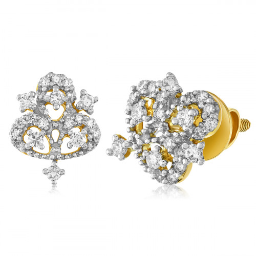 VFM 14K Yellow Gold Diamonds Earring - VFM433