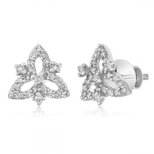 VFM 14K White Gold Diamonds Earring - VFM442