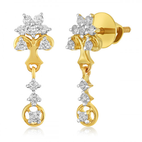 VFM 14K Yellow Gold Diamonds Earring - VFM449