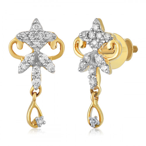 VFM 14K Yellow Gold Diamonds Earring - VFM435