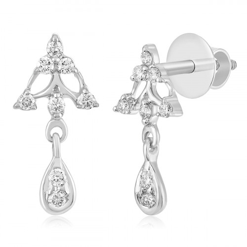 VFM 14K White Gold Diamonds Earring - VFM441