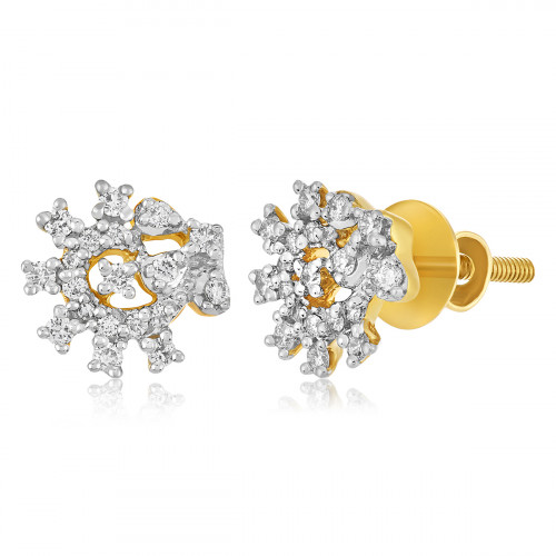 VFM 14K Yellow Gold Diamonds Earring - VFM451