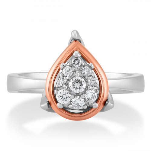 Emotions 18K White/Rose Gold Diamonds Ring - EMO2460