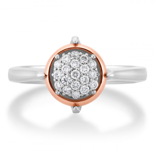 Emotions 18K White/Rose Gold Diamonds Ring - EMO2461