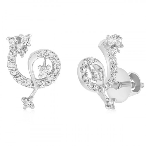 VFM 14K White Gold Diamonds Earring - VFM439