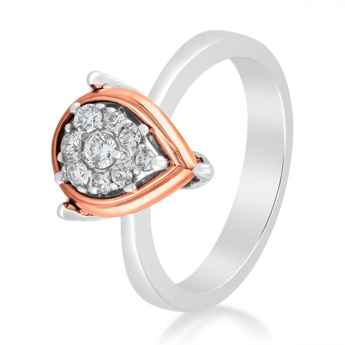 Emotions 18K White/Rose Gold Diamonds Ring - EMO2460