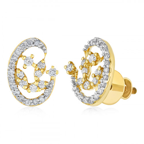 VFM 14K Yellow Gold Diamonds Earring - VFM436