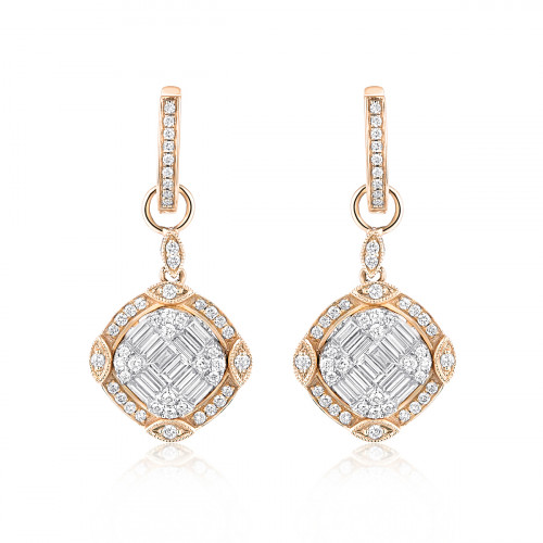 Ice Cubes 18K Rose Gold Diamonds Earring - ICE427