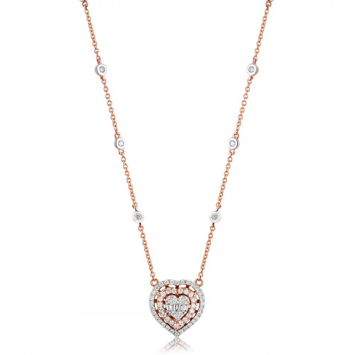Ice Cubes 18kt Rose Gold Necklace ICE509